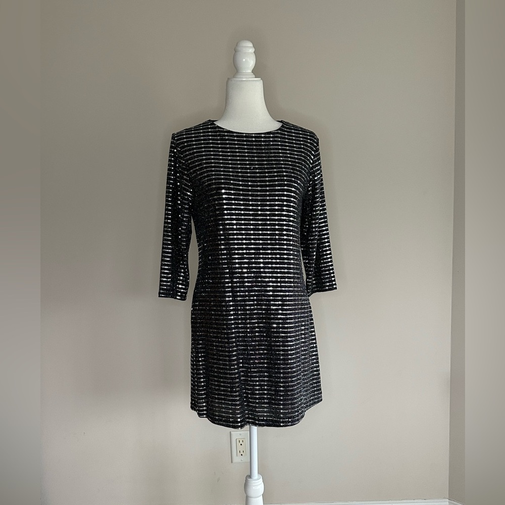 Veronica M Black and Sequin Minidress